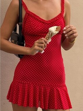 Indah Camilla Ruffle Mini Dress